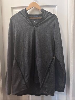 Nike Black Charcoal Gray Dri-FIT Zip Hoodie